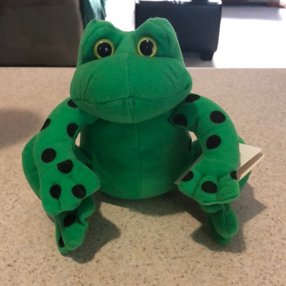 SPRING!!!Authentic Cranberry Bog Beanie Frog - NWT 🐸